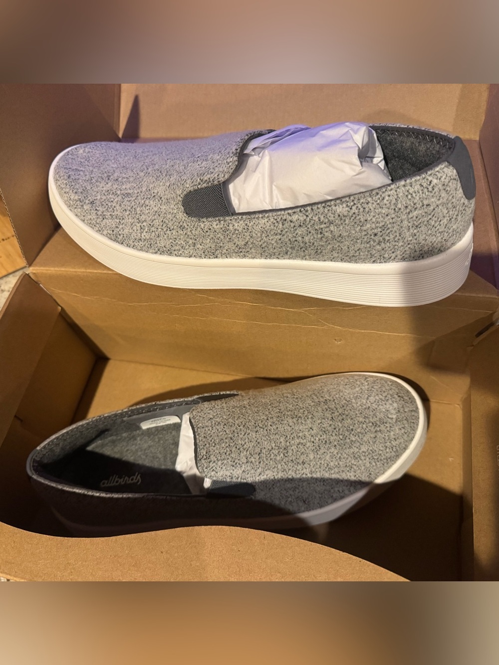Allbirds Men’s Wool Slip-On Loafers in Heather Gray